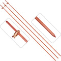 3 Pcs Grounding Rod Kit 4ft 3/8in - Durable Copper-Clad Rods