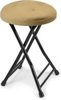 Folding Stool with Seat Cushion - Portable 600 lb Capacity Stool