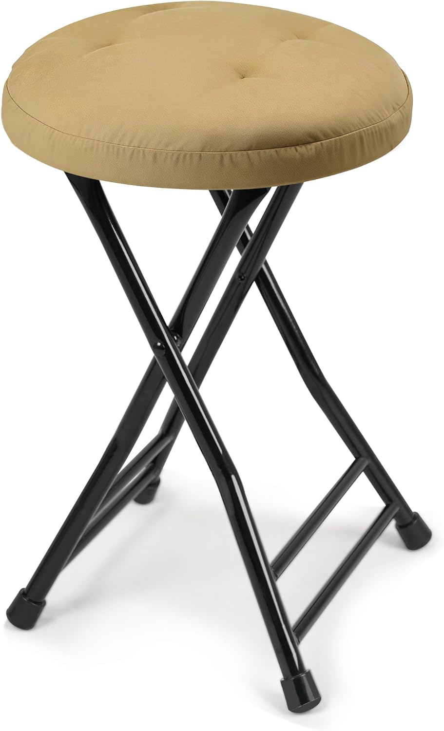 Folding Stool with Seat Cushion for Indoor and Outdoor Use