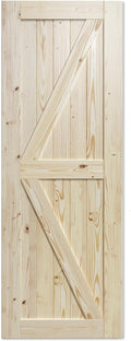 SmartStandard 30in x 84in Sliding Barn Wood Door - Ready to Assemble