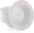 JOLLY PARTY 100PCS Plastic Bowls with Silver Rim for Events
