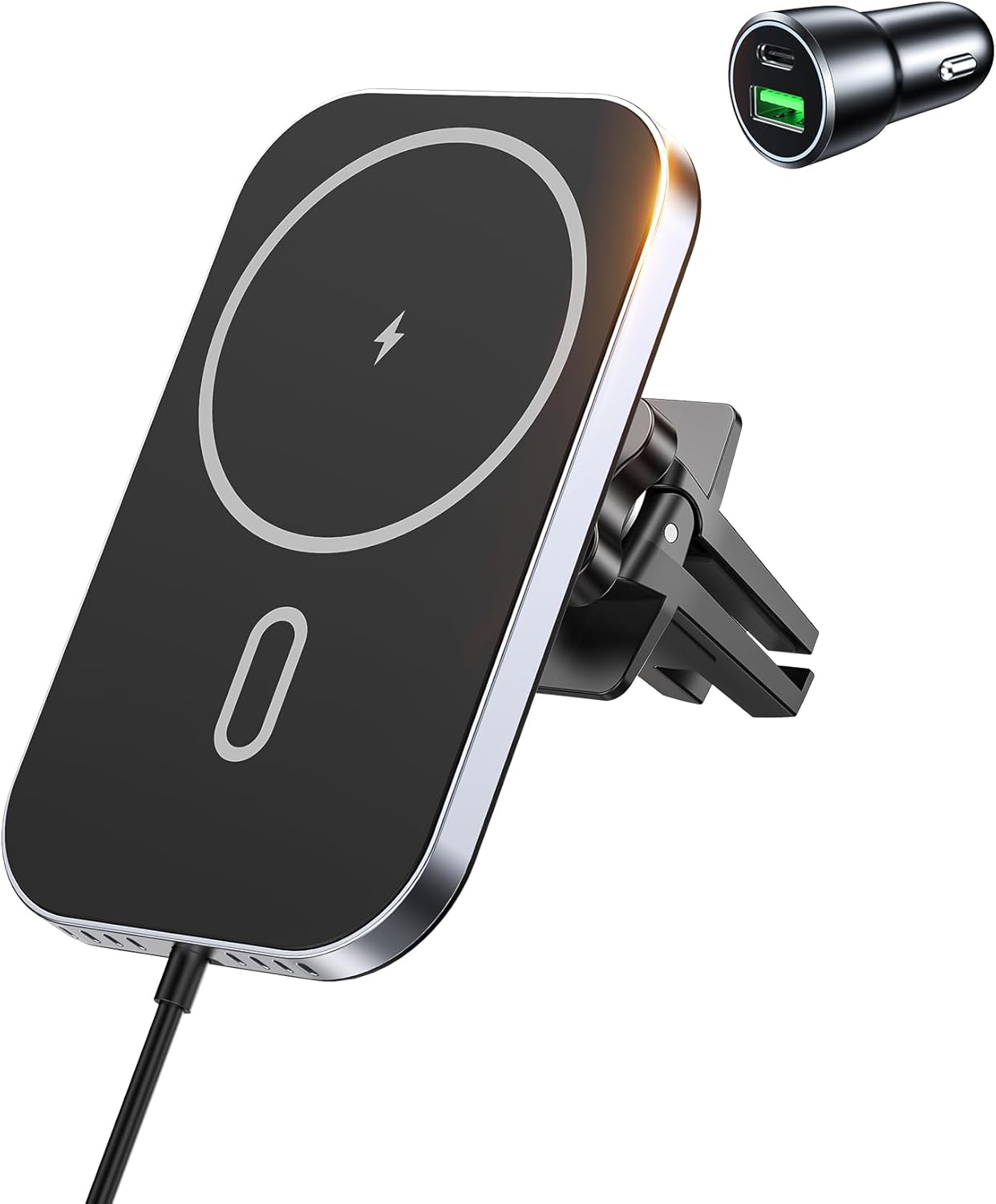 Mukiya MagSafe Car Mount Charger: Upgraded Magnet, 360 Rotation, iPhone 12/13 Compatible