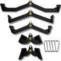 LAT Pulldown Attachment Set - Solid Cable Machine Handles for Home Gym
