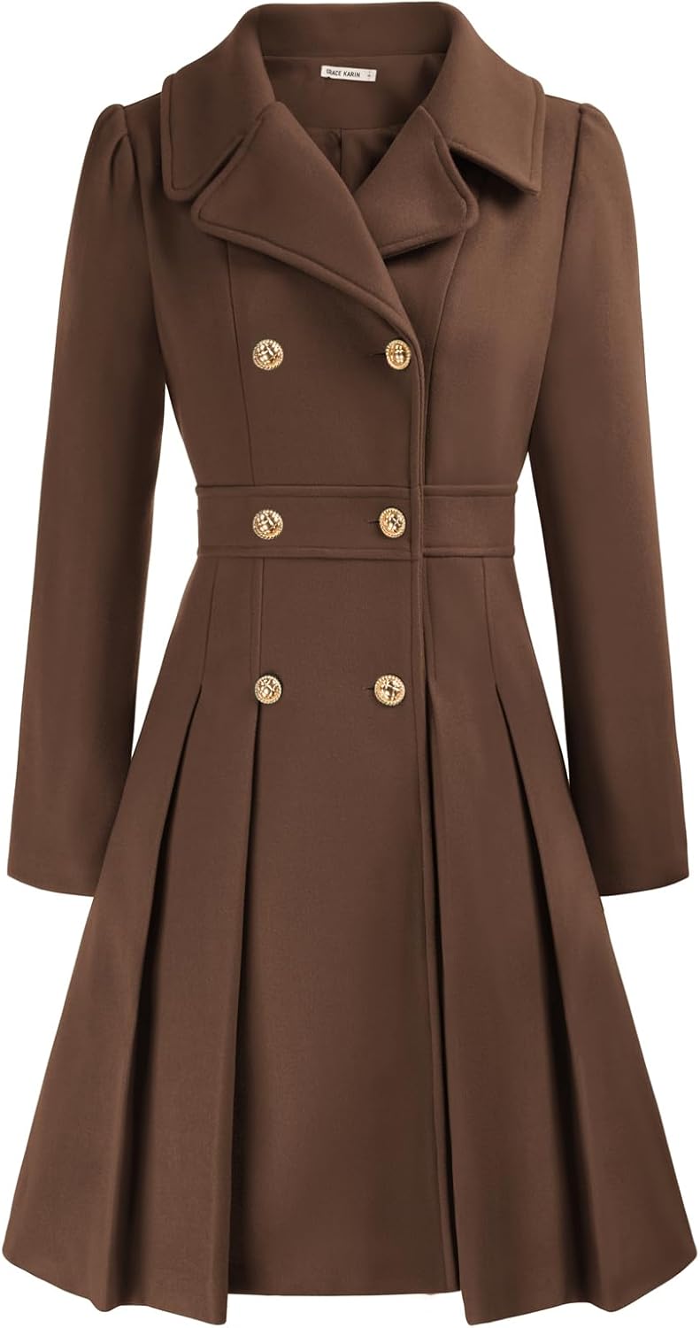 Stylish Women's Fashion Trench Coat with Pockets for All Seasons