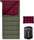 0 Degree Sleeping Bag Cotton Flannel XXL for Adults - Warm 4 Season