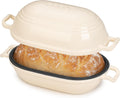 Enameled Cast Iron Oval Bread Dutch Oven 2.8QT - Sage Green