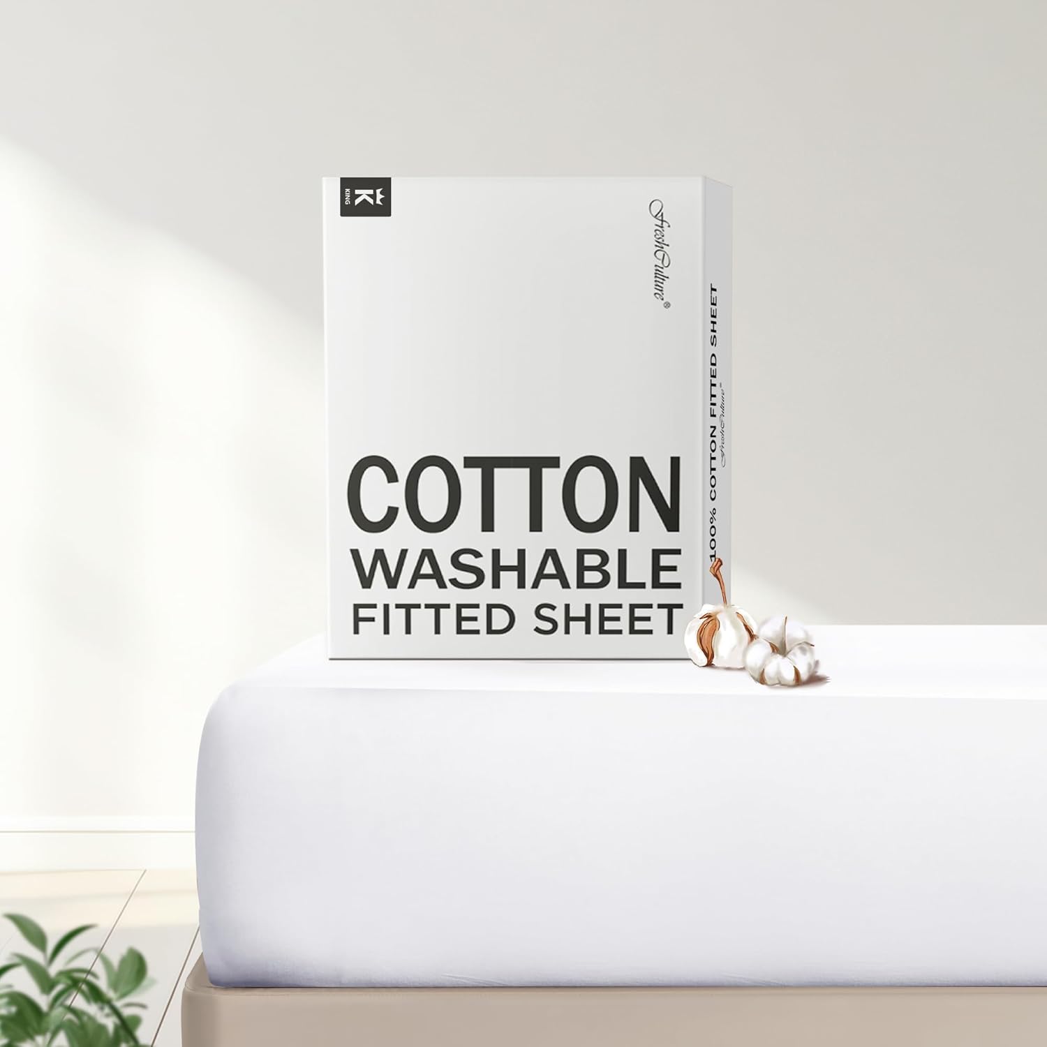 FreshCulture King Size Fitted Sheets - Soft Cotton Luxury