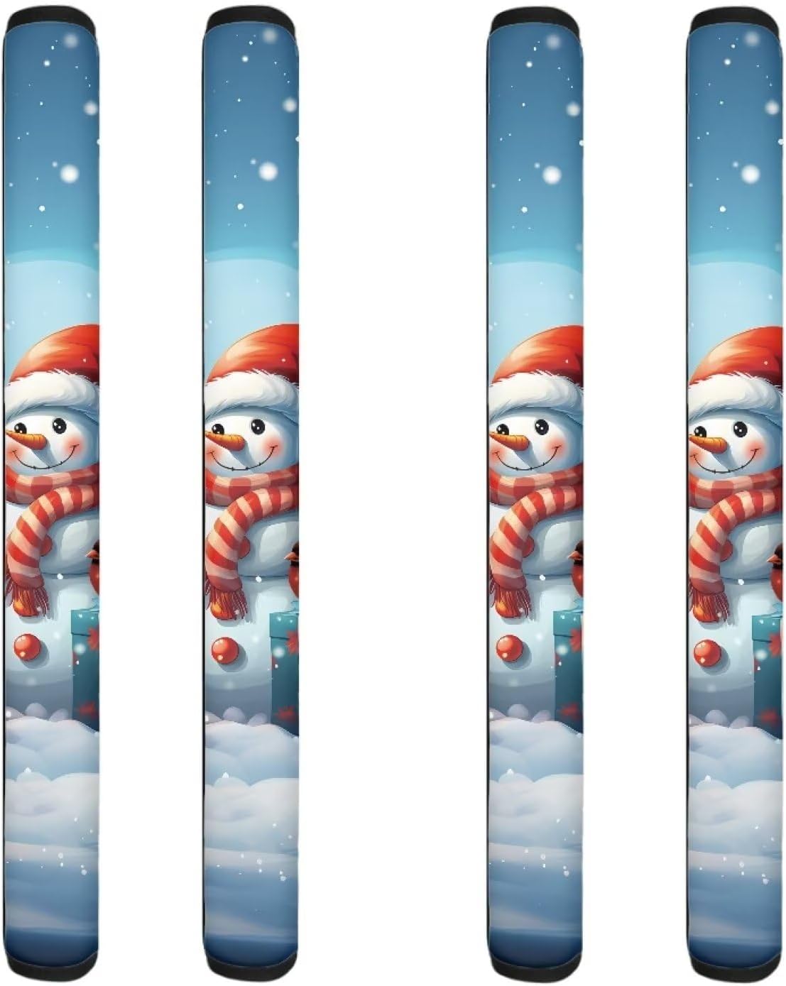 Dreaweet Snowman Fridge Handle Covers Set - Festive Kitchen Decor
