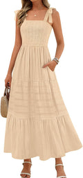 MEROKEETY Women's Boho Maxi Sundress - Flattering Summer Fit