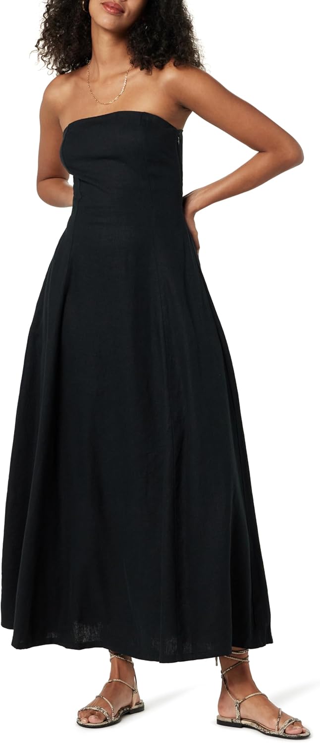The Drop Women's Carlota Strapless Linen Maxi Dress Review
