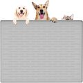 39.4x29.5 Largest Pet Food Mat for Dogs and Cats - Gray White