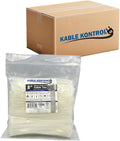 Kable Kontrol Cable Zip Ties Natural White 8 in - Bulk 25,000 Pack