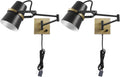 GLOBE Matte Black Swing Arm Wall Sconce - Modern Industrial