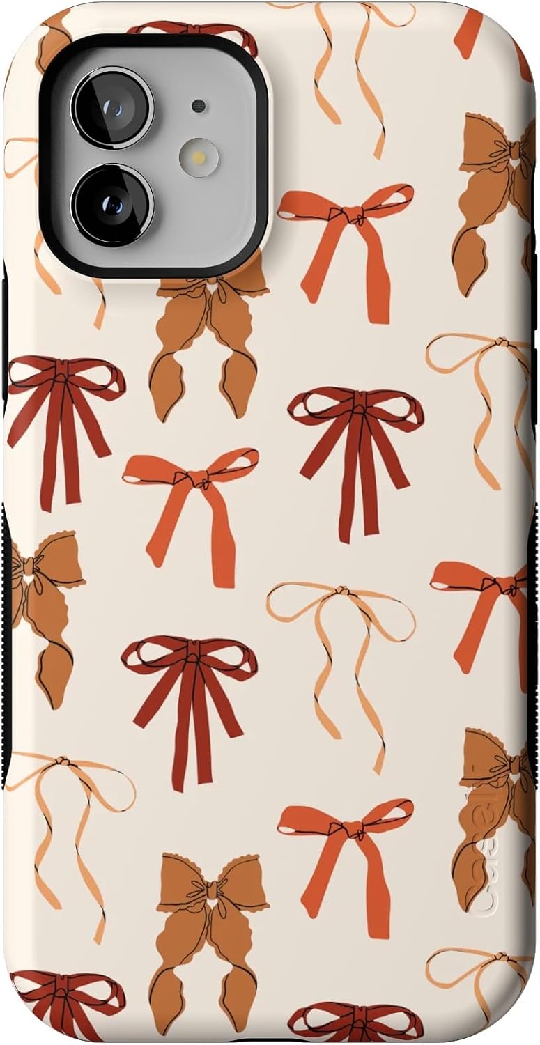 Casely iPhone 12 Mini Case - Pumpkin Spice Bows Design