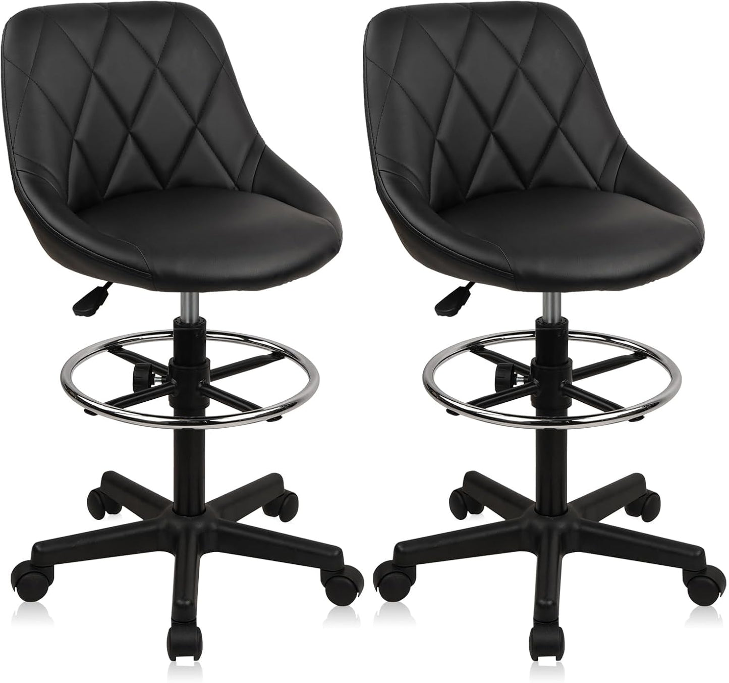 Ergonomic Drafting Chair with Back and Adjustable Height Features