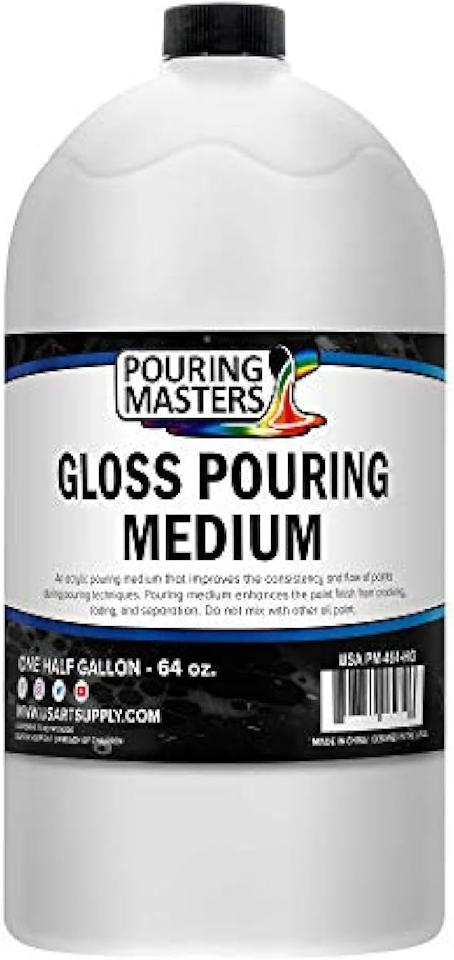 Professional Gloss Pouring Medium for Acrylic Painting 64oz