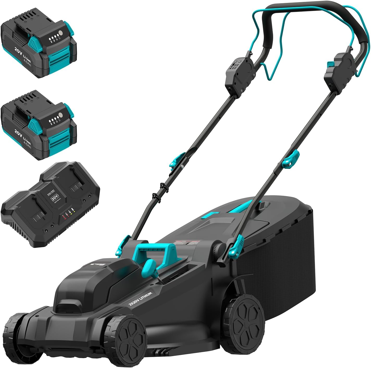 2x20V Self-Propelled Lawn Mower with Brushless Motor Power