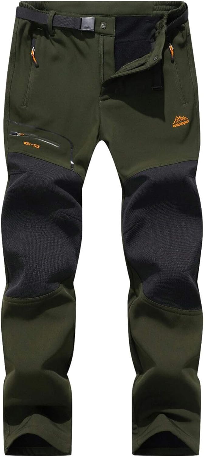 BenBoy Men's Snow Ski Outdoor Waterproof Windproof Fleece Pants