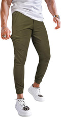 Men's 4-Way Stretch Slim Tapered Fit Golf Joggers - Lightweight Refer