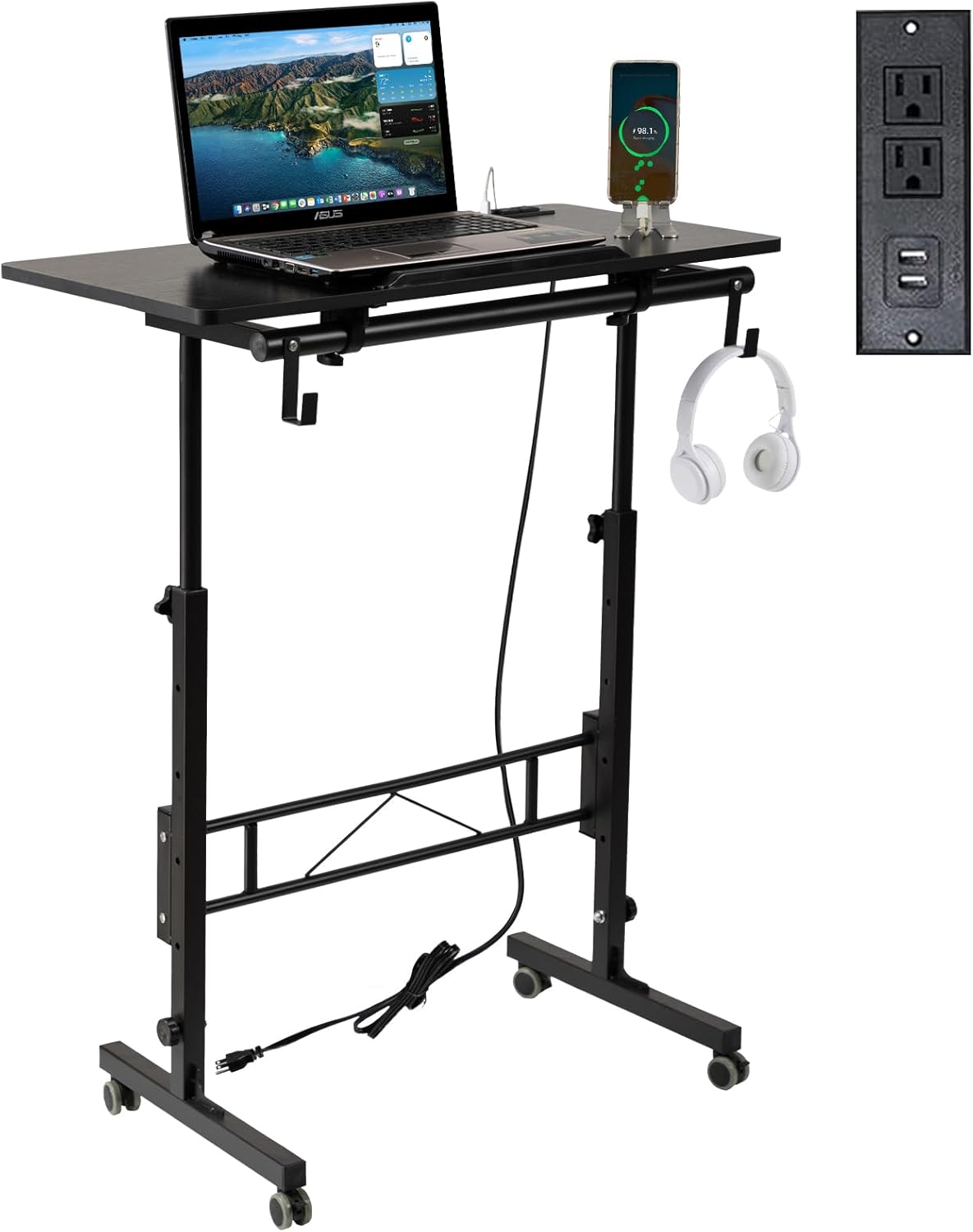 SIDUCAL Height Adjustable Standing Desk with Tiltable Top