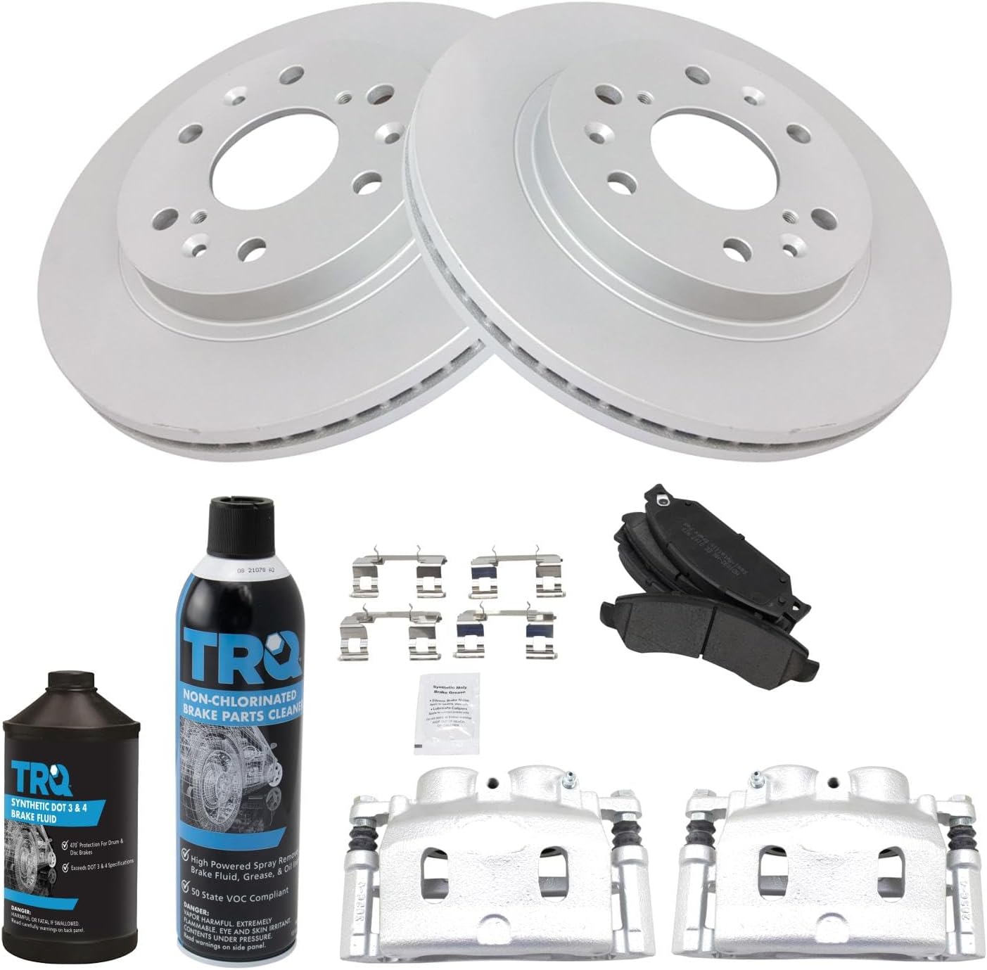 TRQ Front Brake Pad & Rotor Kit for Cadillac Chevrolet GMC