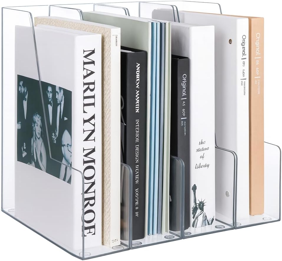 Vertical Magazine File Holder for Organized Desk Storage