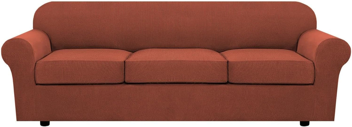 H.VERSAILTEX 4 Piece Stretch Sofa Covers for Large Sofas