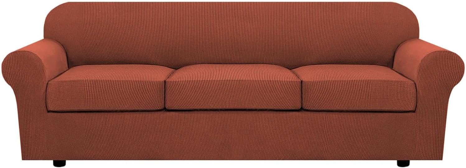 H.VERSAILTEX 4 Piece Stretch Sofa Covers for Large Sofas