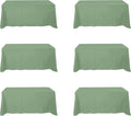 Sage Green Tablecloths for 6 ft Rectangle Tables - 6 Pack