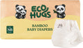 EcoHugs Organic Bamboo Diapers Size NB - Ultra-Soft, Hypoallergenic