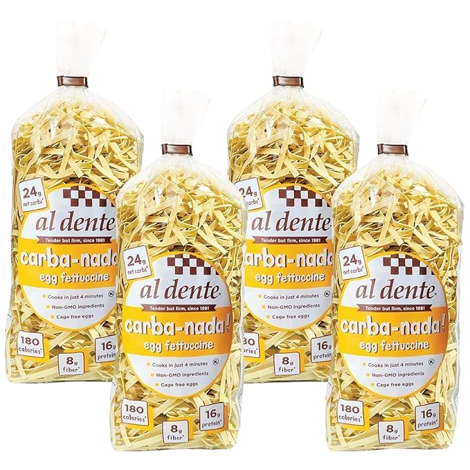 Al Dente Carba-Nada Egg Fettuccine: Low Carb, High Protein Pasta