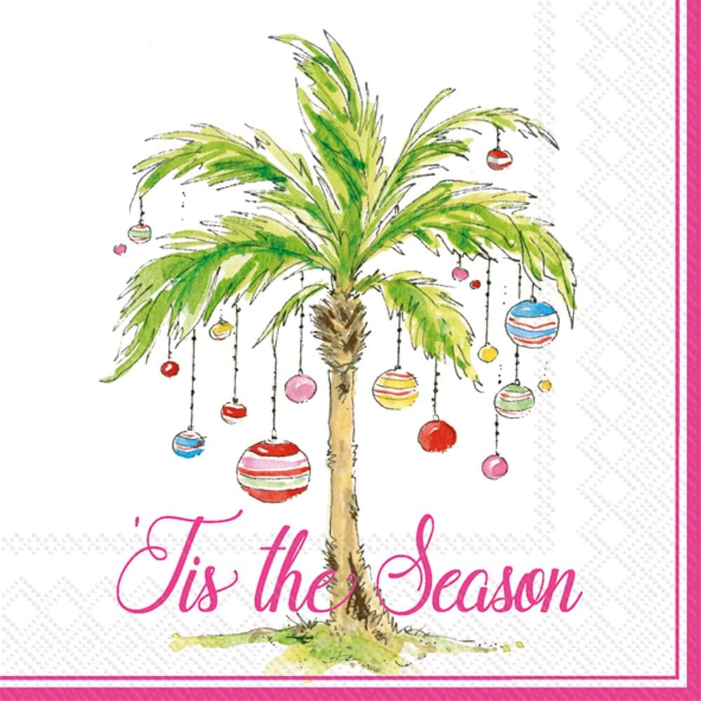 Ornament Palm Trees Cocktail Napkins - Boston Intl., 20-Count