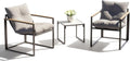 Patio Furniture Set 3 Piece Bistro - Compact Balcony Seating