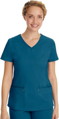 Healing Hands V-Neck Scrub Top 2245 - Slim Fit Yoga Panels