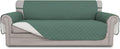 Reversible Sofa Cover for 3 Cushion Couch in Cyan/Ivory - Water