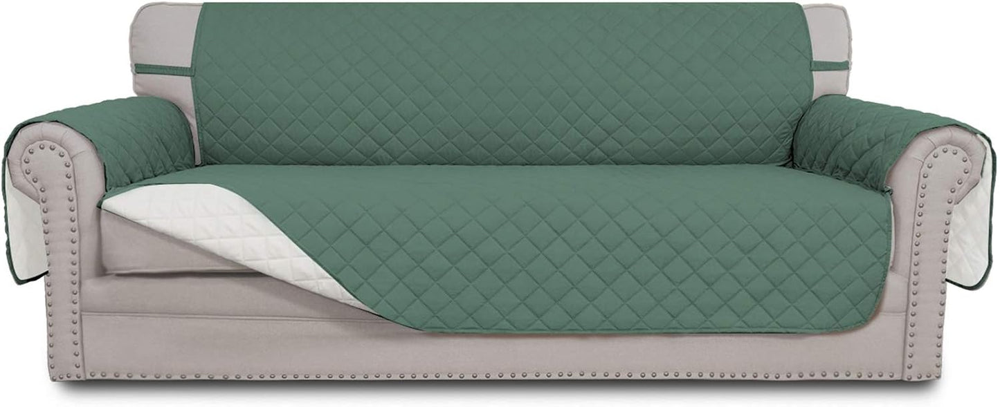 Easy-Going Reversible Couch Cover for 3 Cushion Sofa Protection