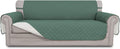 Reversible Oversized Sofa Cover 78 in Cyan/Ivory - Water Resistant