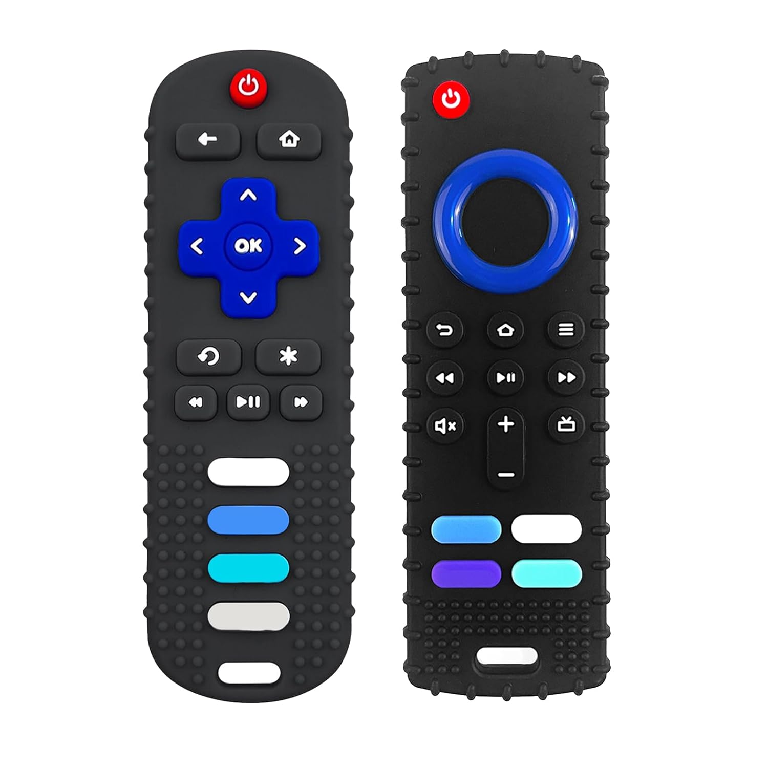 ERSEHUA Silicone Remote Teething Toys Set