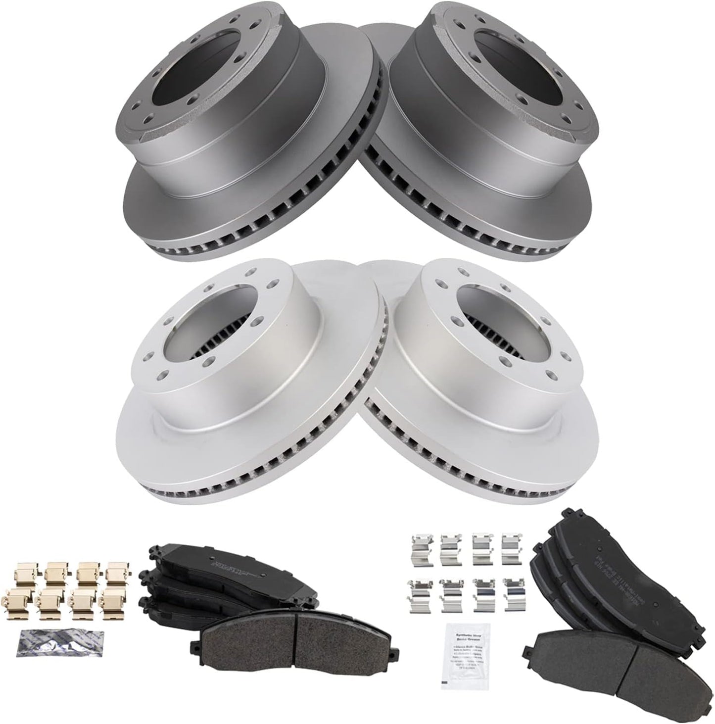 TRQ Front and Rear Brake Pad & Rotor Kit for Ford F-250 F-350