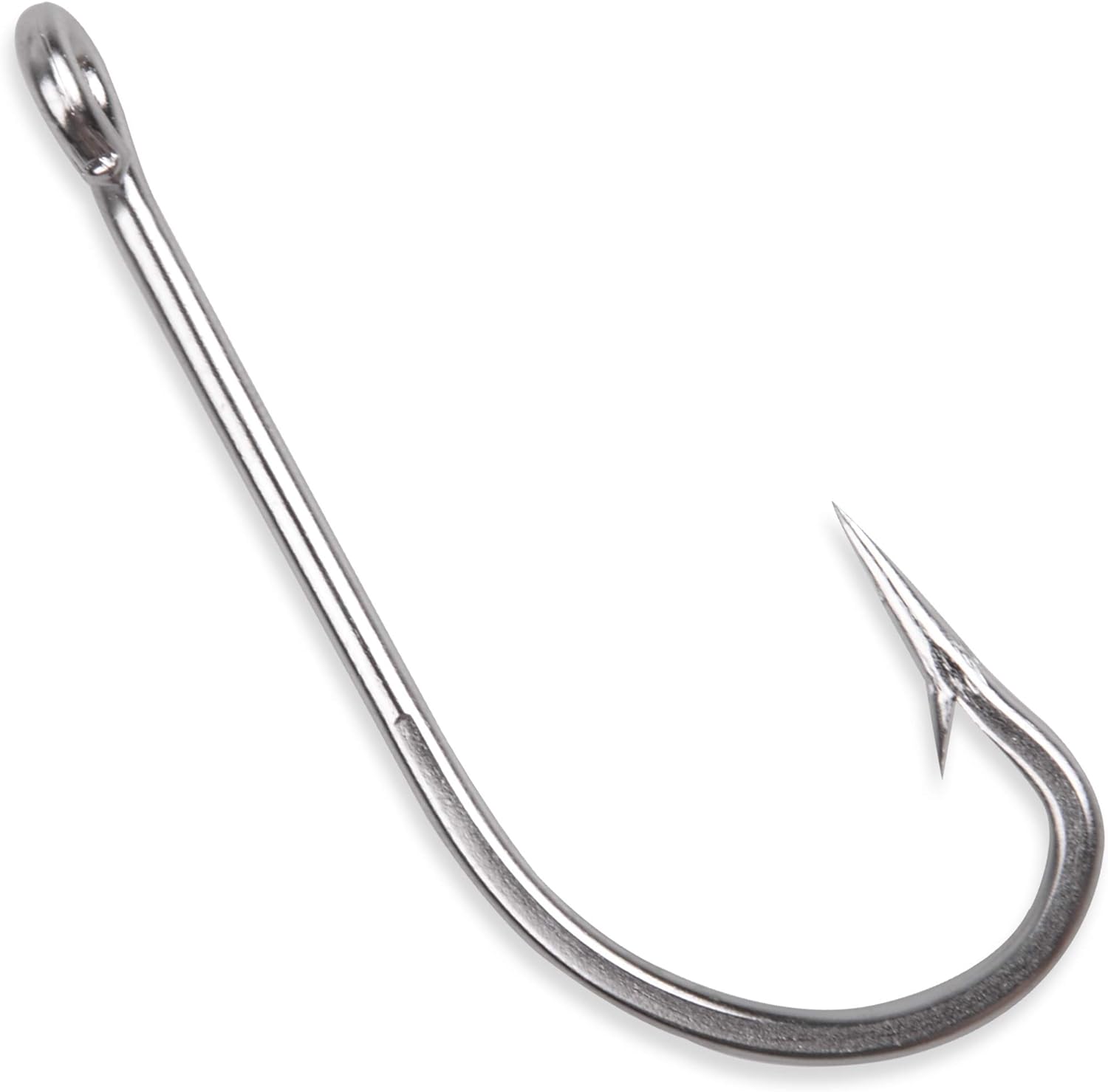 50pcs Stainless Steel Saltwater Fishing Hooks, Extra Strong 1/0-10/0 Sizes