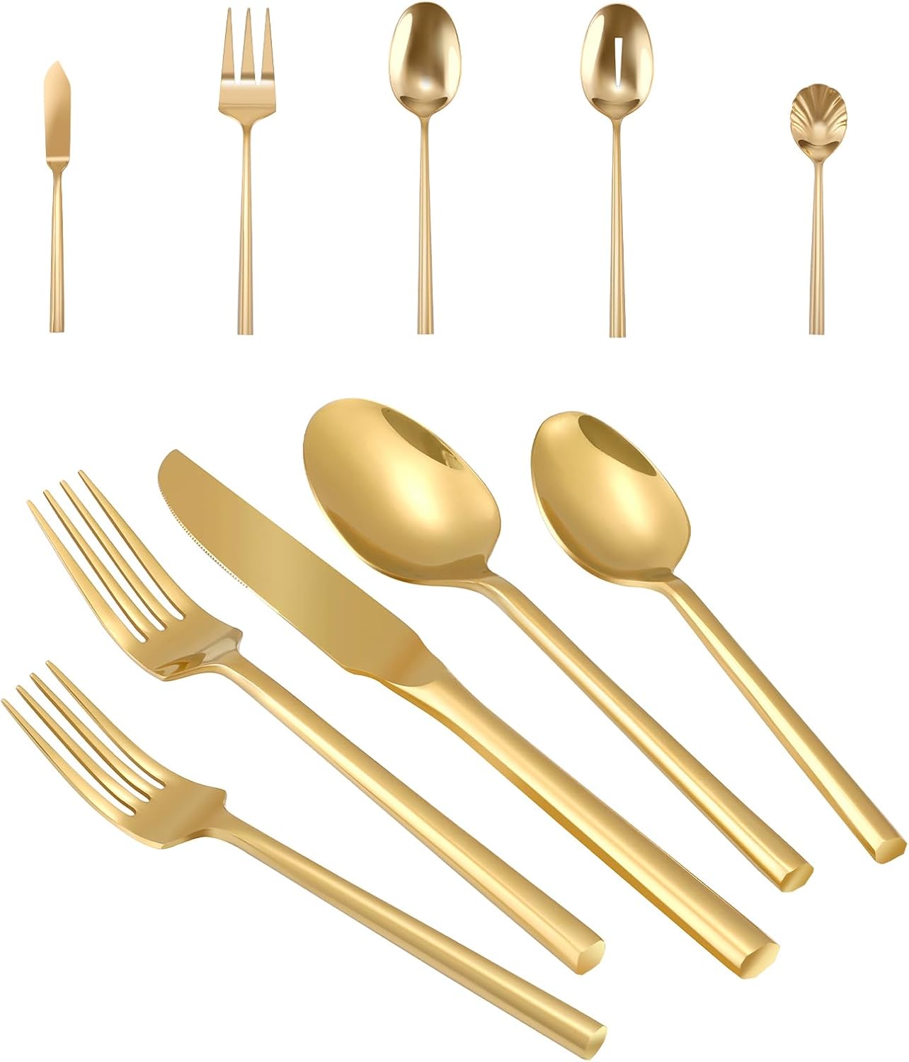 Stunning 65-Piece Gold Flatware Set for Elegant Dining Events