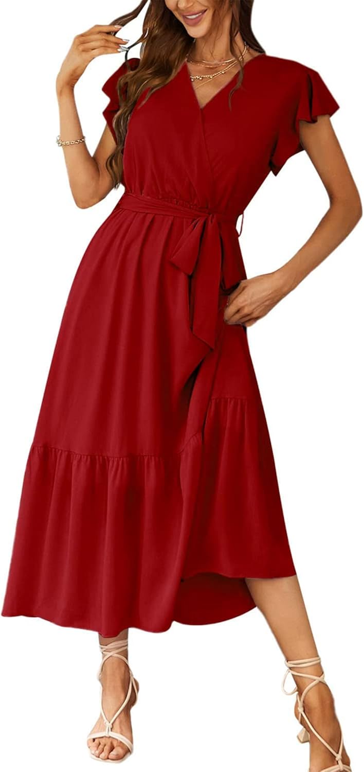 Bohemian Floral Maxi Dress for Women - Summer Wedding Guest Style