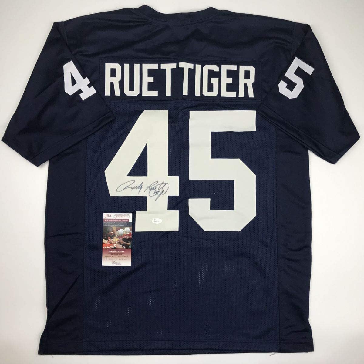 Autographed Rudy Ruettiger Notre Dame Football Jersey with COA