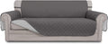 Reversible Oversized Sofa Cover for 3 Cushion Couch in Gray/Light Gray