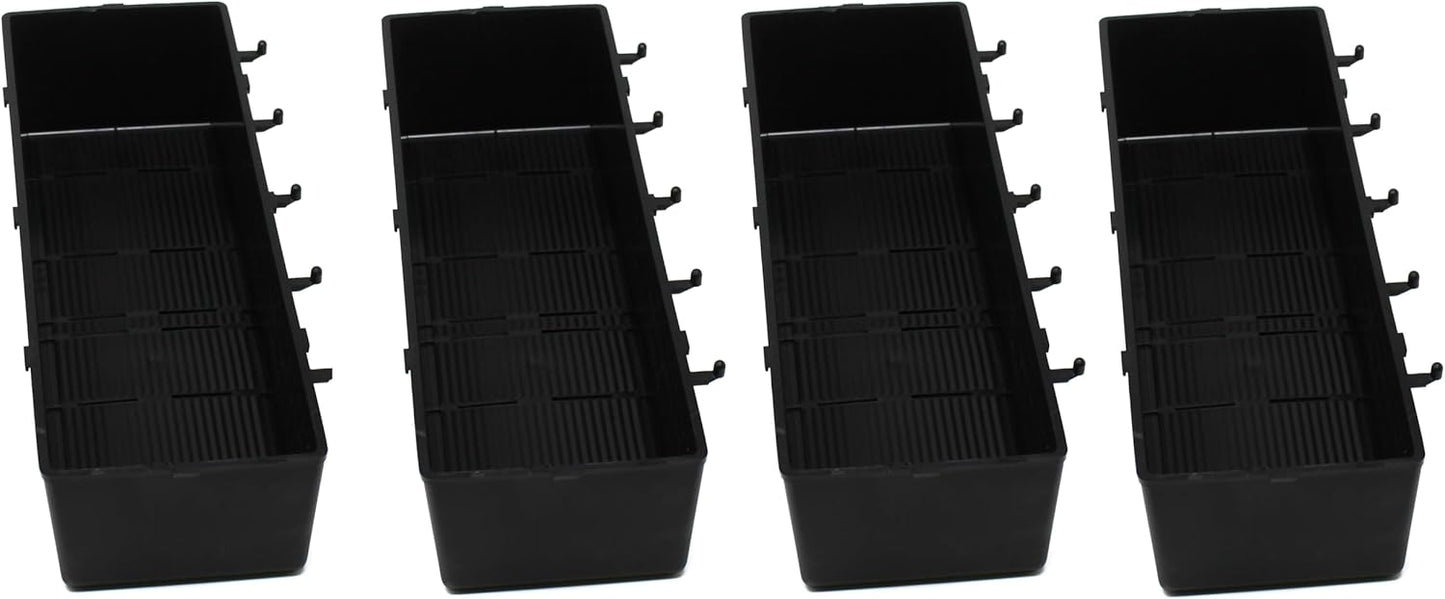 Heavy Duty Black Peg Board Storage Bin for Tools and Crafts