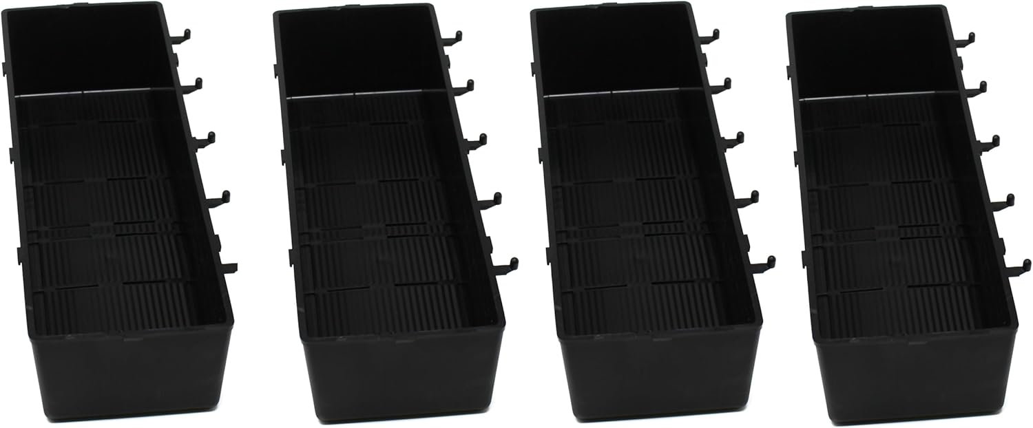 Heavy Duty Black Peg Board Storage Bin for Tools and Crafts
