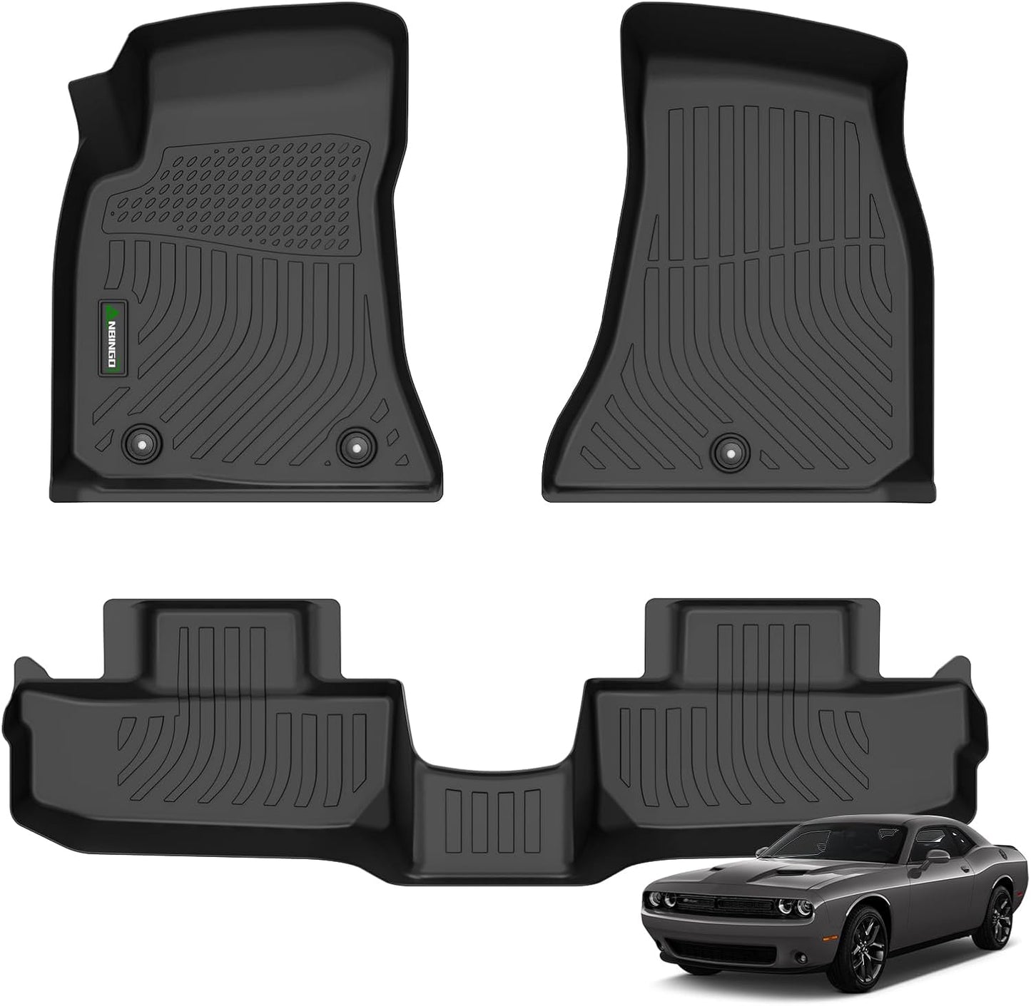 Custom Fit Dodge Challenger RWD Floor Mats for All Weather Use