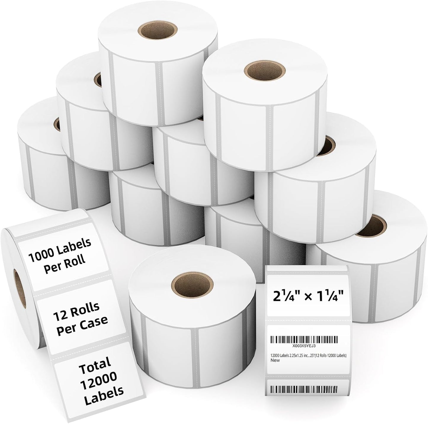 2.25in x 1.25in Direct Thermal Labels for Zebra Printers