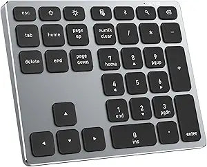 Wireless Rechargeable Numeric Keypad for Laptop and iPad 34 Keys