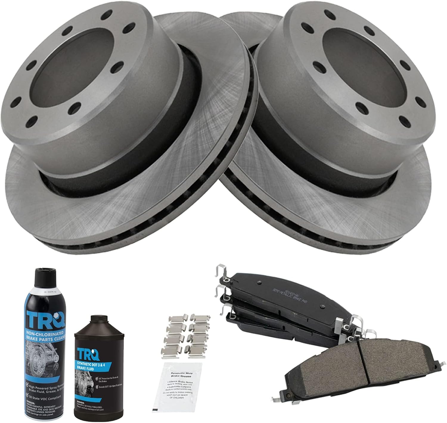 TRQ Rear Brake Pad & Rotor Kit for Dodge Ram 2500 3500 1500